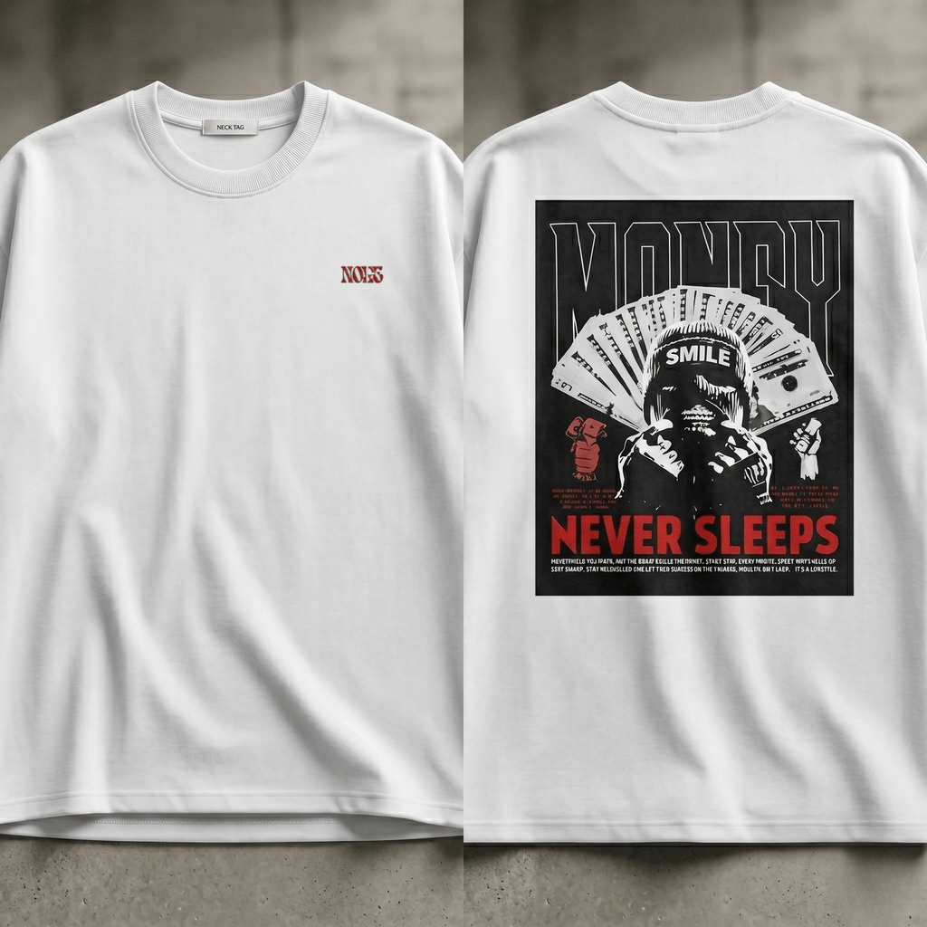 MONEY NEVER SLEEPS TEE