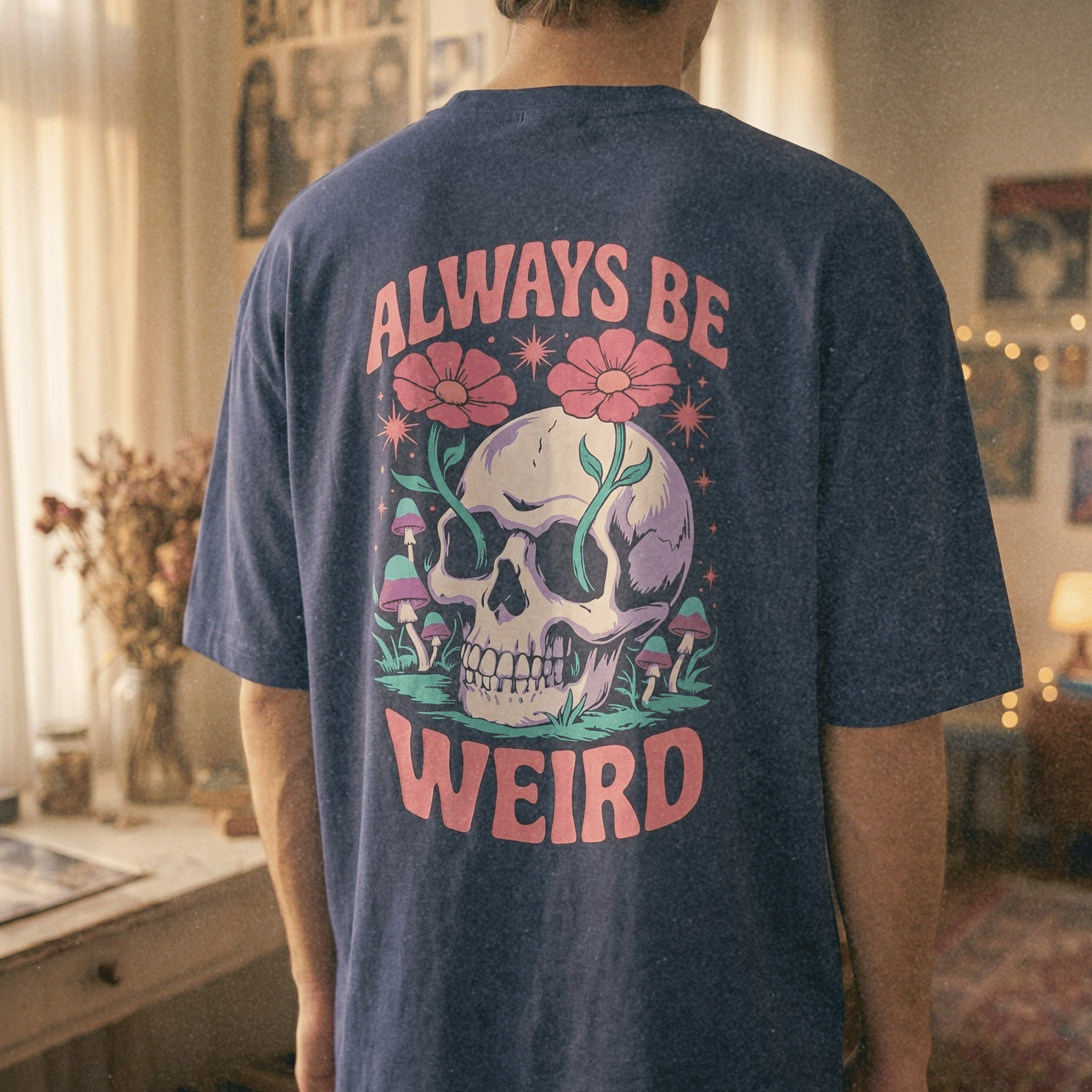 ALWAYS BE WEIRD Skull &  Bloom Tee