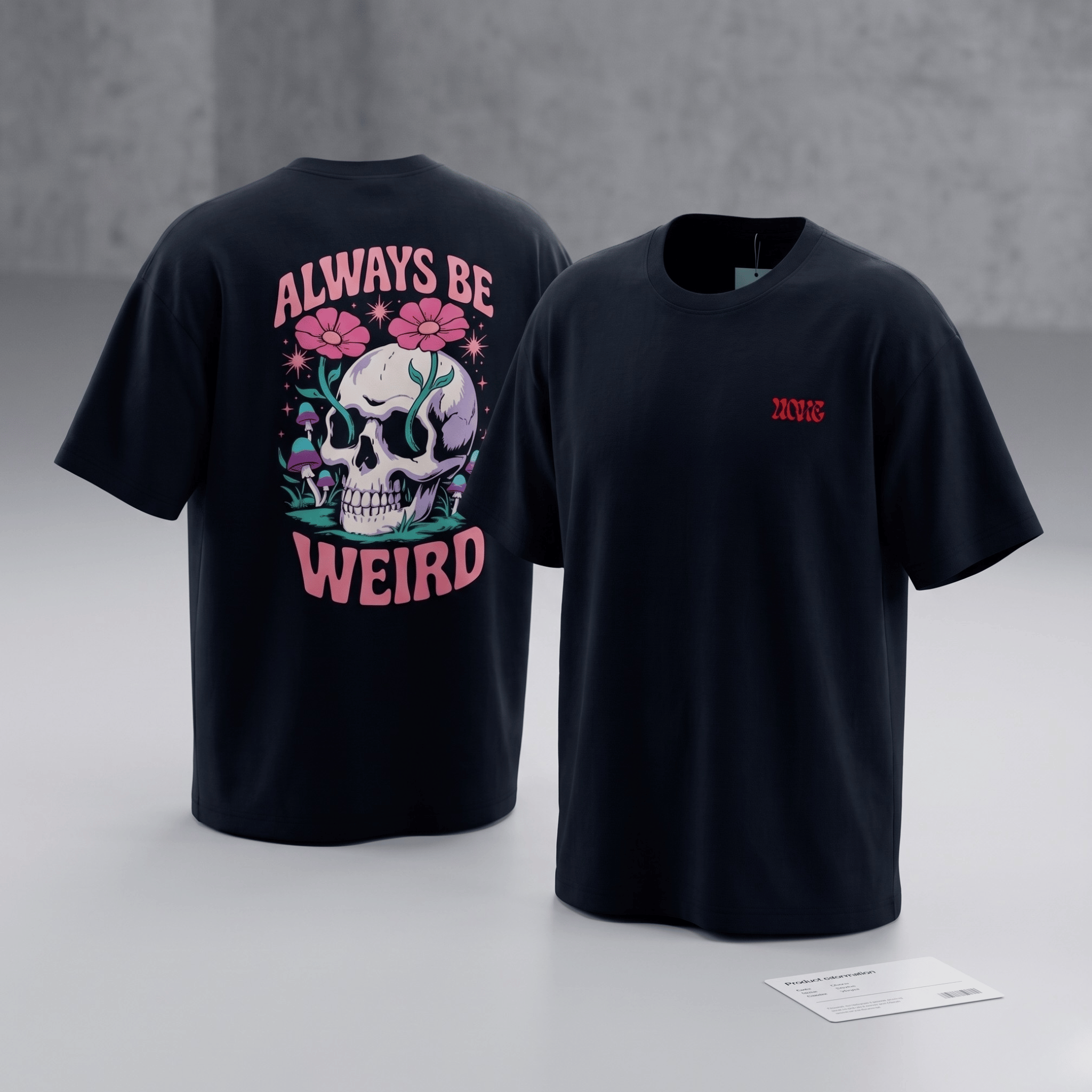 ALWAYS BE WEIRD Skull &  Bloom Tee