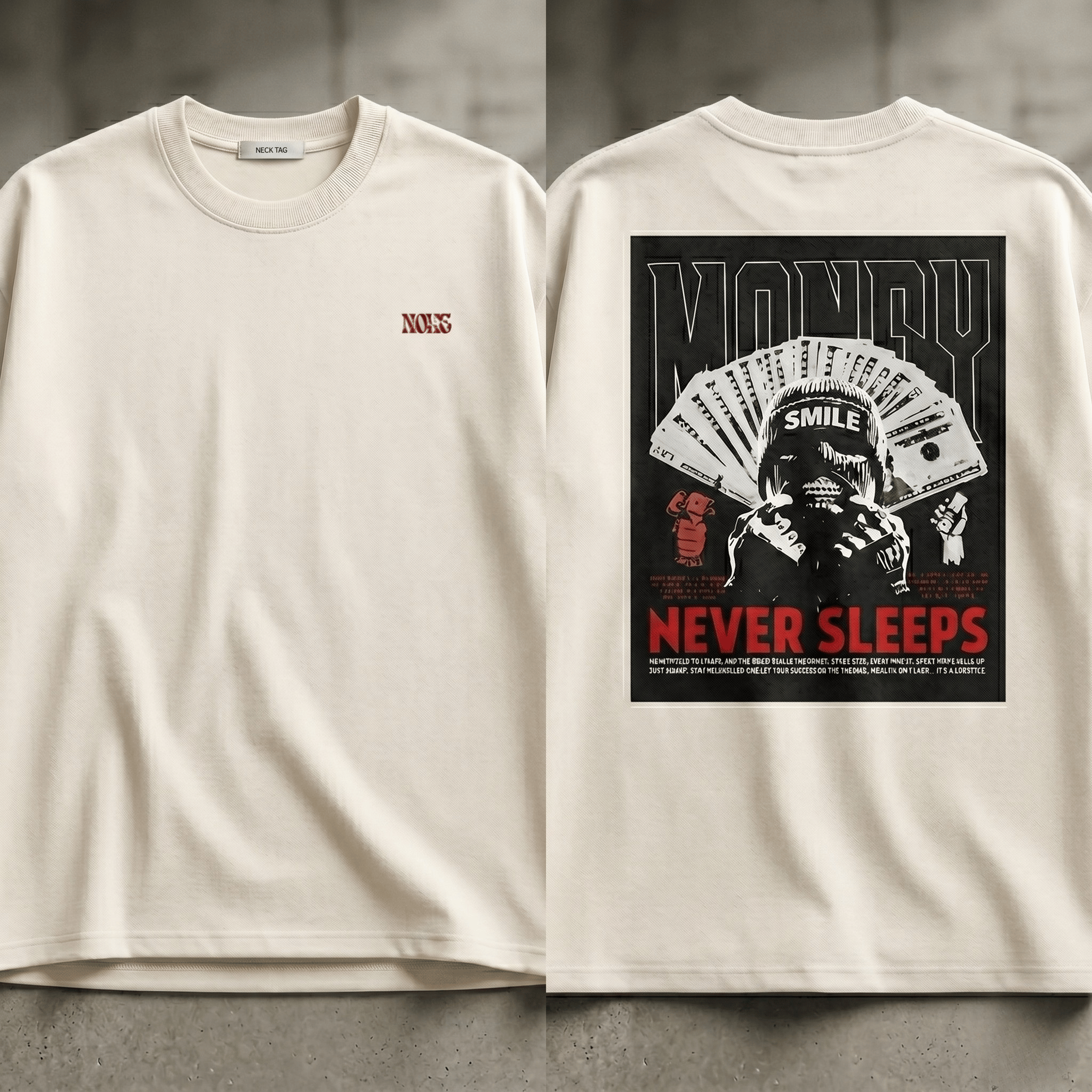 MONEY NEVER SLEEPS TEE
