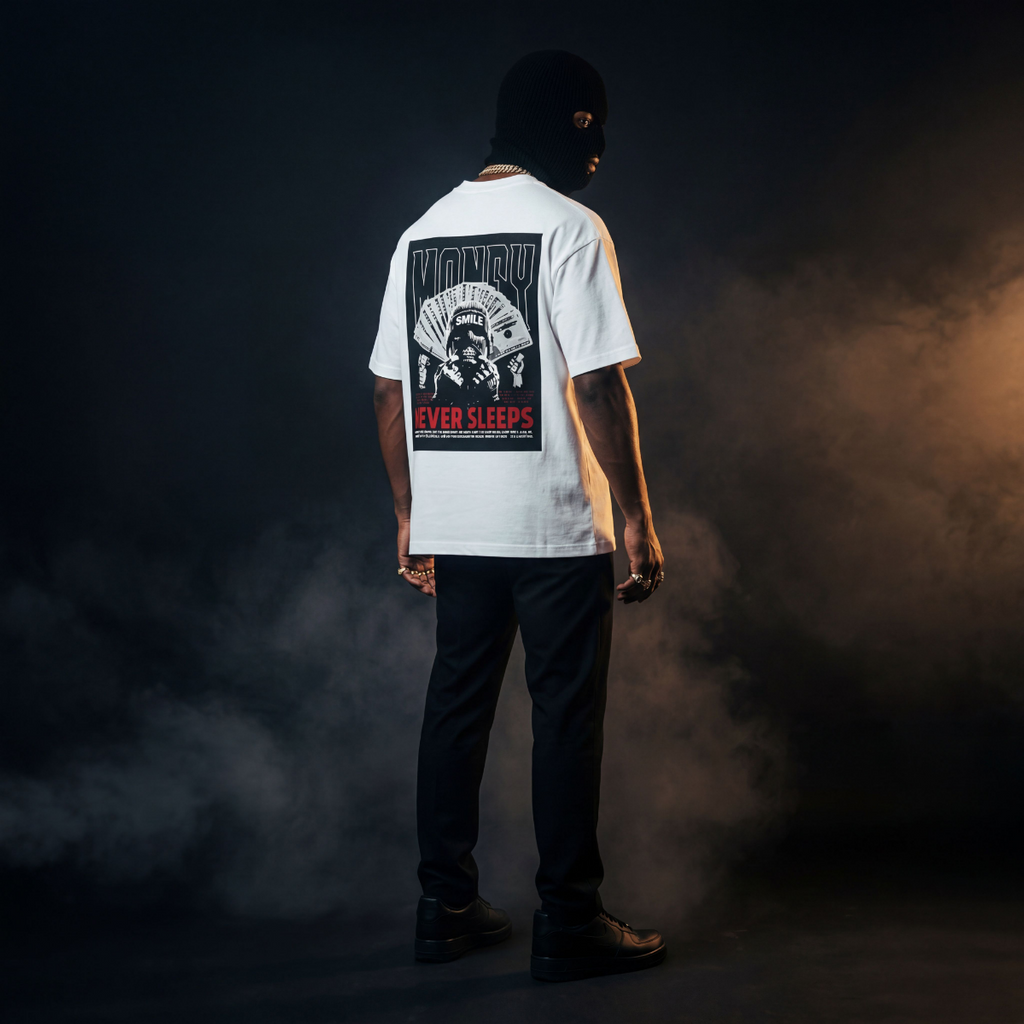 MONEY NEVER SLEEPS TEE